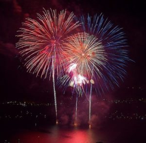 beautiful Tahoe fireworks show