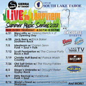 Concert lineup for Lakeview Commons Free Summer concert series