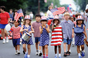 Kids love a patriotic parade