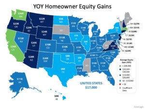 US home equity increases map