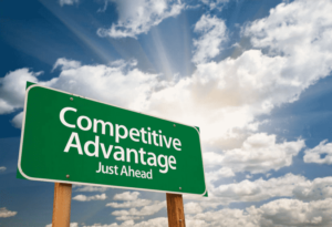 Sign "Competitve Advantage just ahead"